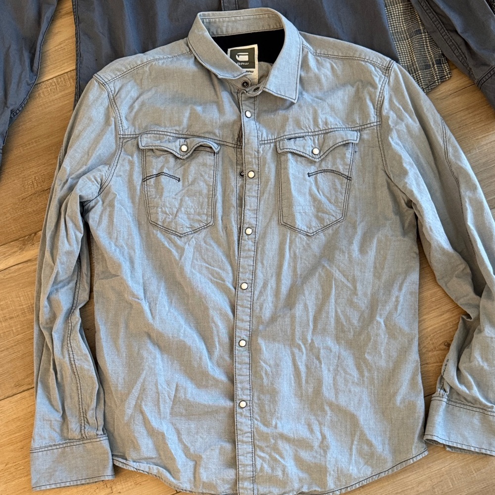 G-Star Raw Light Gray Denim Shirt